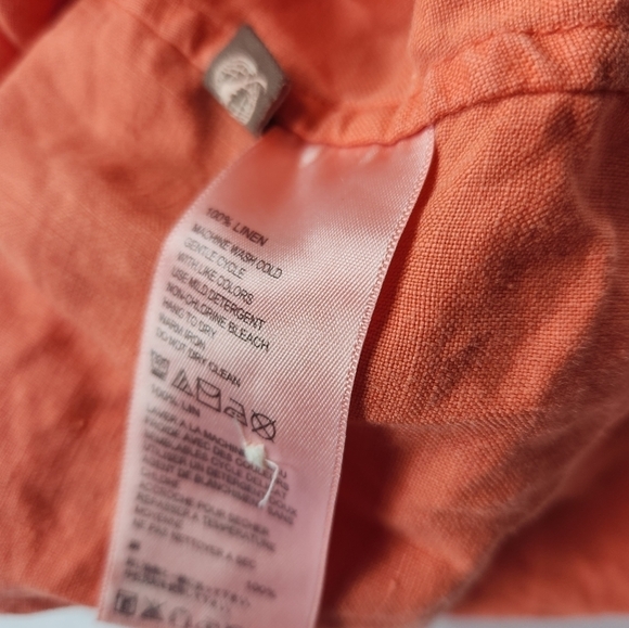 Tommy Bahama Women's Size XS Linen Coral Blouse - Picture 5 of 5